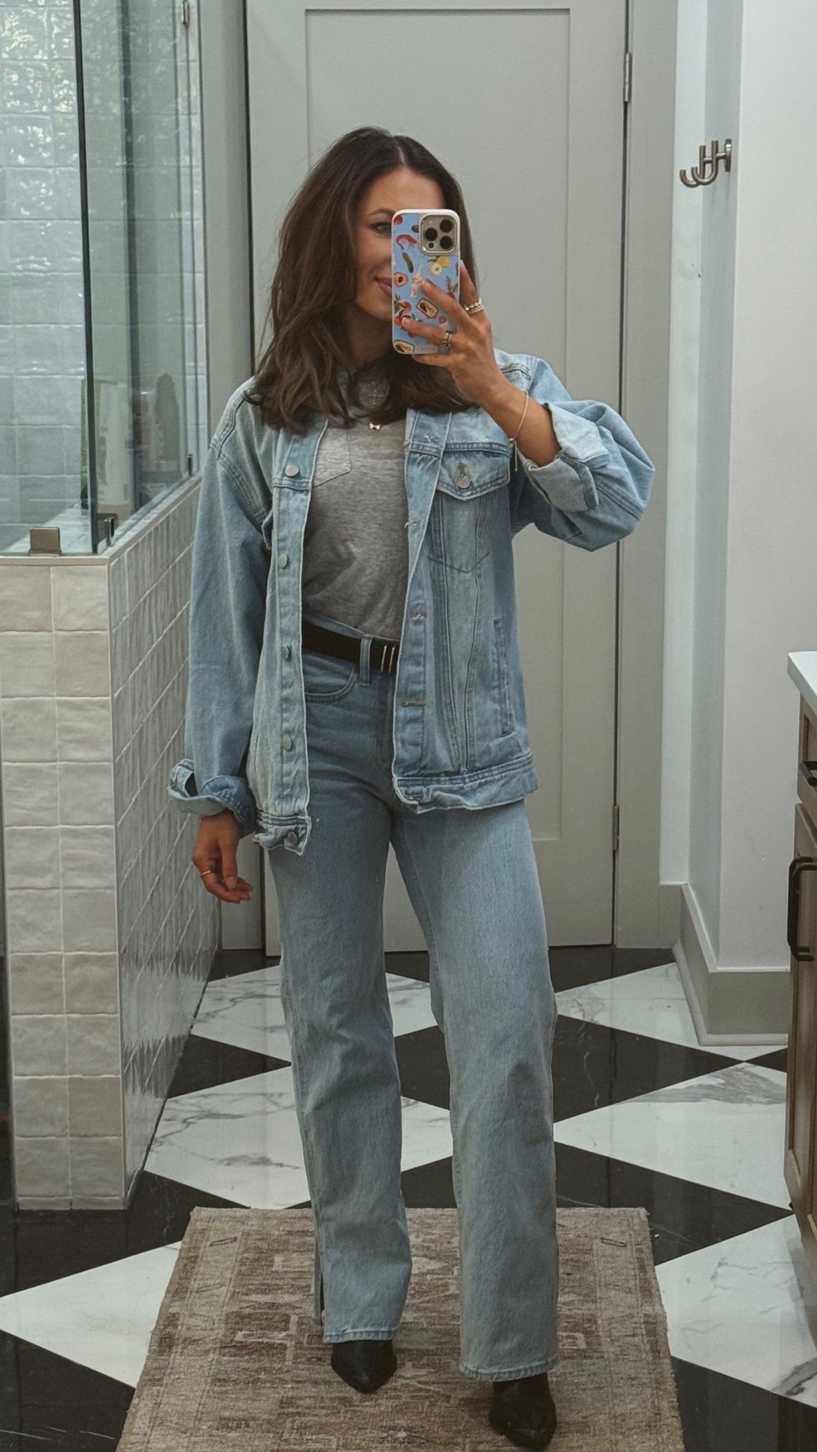 My split hem jeans and trucker jacket are on sale! 25 short in my jeans and small in my jacket 

#LTKHoliday #LTKmomlife #LTKGiftGuide