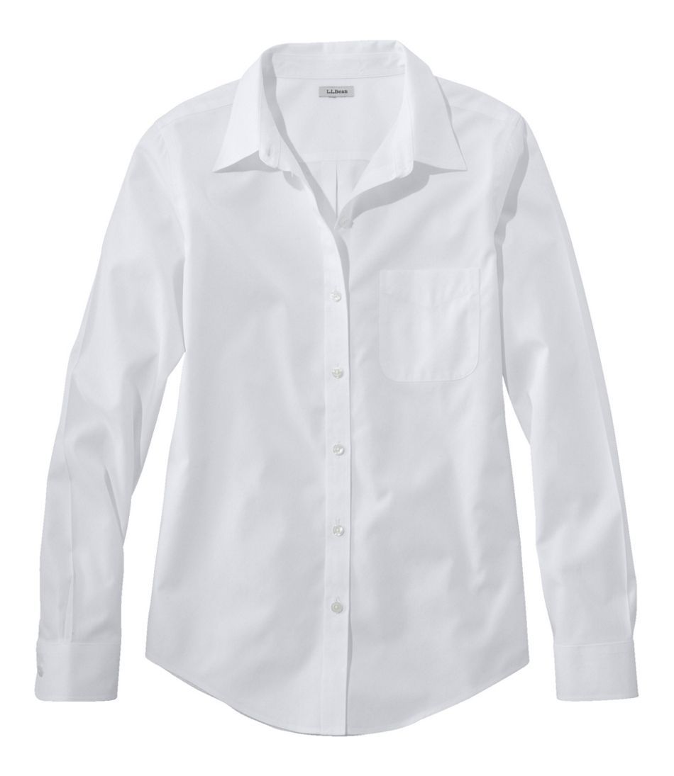 Women's Wrinkle-Free Pinpoint Oxford Shirt, Long-Sleeve Relaxed Fit | L.L. Bean