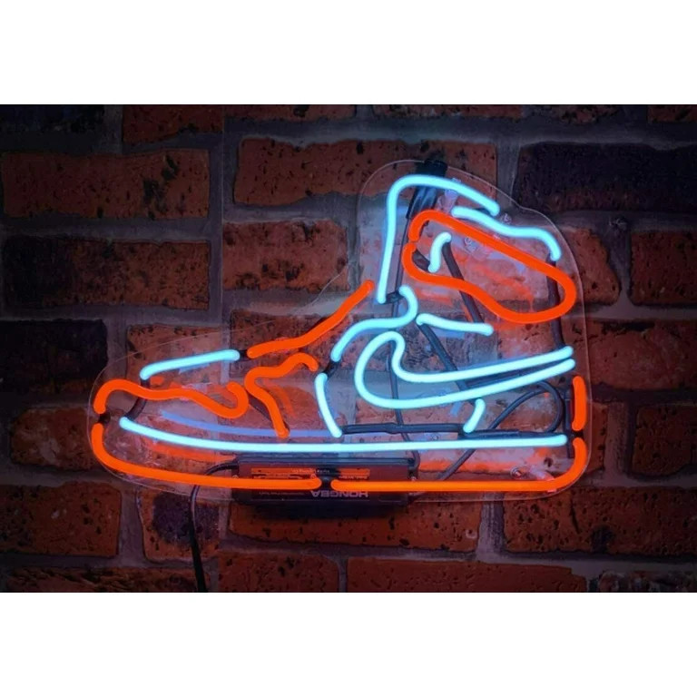 Queen Sense 14" Red Sport Boot Sneaker Shoe Neon Sign Acrylic Man Cave Handmade Neon Light 114AJB... | Walmart (US)