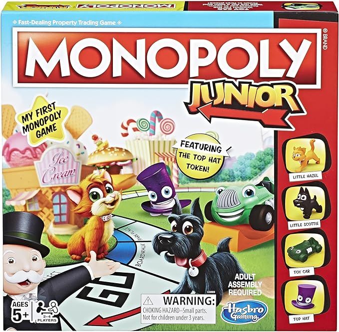 Hasbro Gaming Monopoly Junior Board Game, Perfect Easter Gift or Basket Stuffer for Kids, Ages 5+... | Amazon (US)