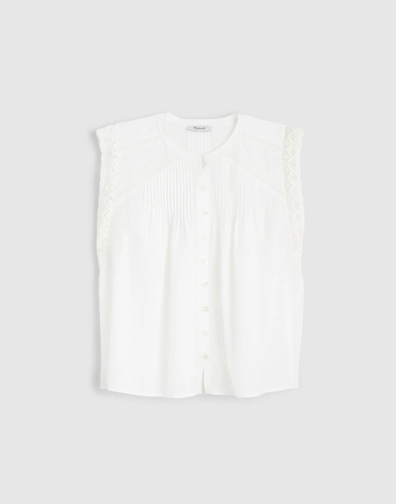 Lace-Trim Sleeveless Top | Madewell
