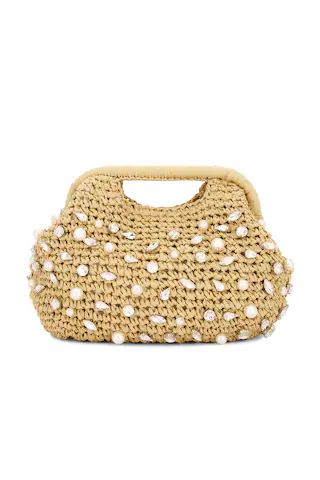 BTB Los Angeles Bardo Crystal Clutch in Natural from Revolve.com | Revolve Clothing (Global)