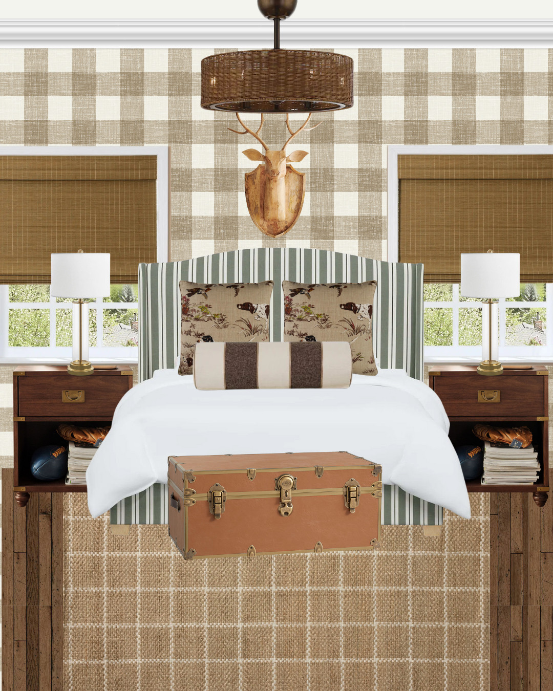 A cozy, classic boy’s room with all the charming cabin vibes 🦌🛶 From the striped headboard to the antler wall mount, this space blends rustic textures with timeless prep. Perfect for a little outdoorsman or a teen who loves tradition with a twist!

boys bedroom, rustic boys room, cabin boys room, plaid wallpaper, boys lodge room, vintage trunk, striped headboard, outdoorsy decor, teen boy room, cozy boys room, preppy boy decor, antler wall mount, traditional boys room

#BoysRoomDecor #RusticBoysRoom #CabinStyleKidsRoom #PlaidWallpaper #OutdoorsyKidsRoom #PreppyBoyRoom #CozyLodgeStyle #VintageTrunk #LTKhome #KidsRoomInspo #BoyMomStyle #ClassicBoyRoom

 

 #LTKHome #LTKSaleAlert