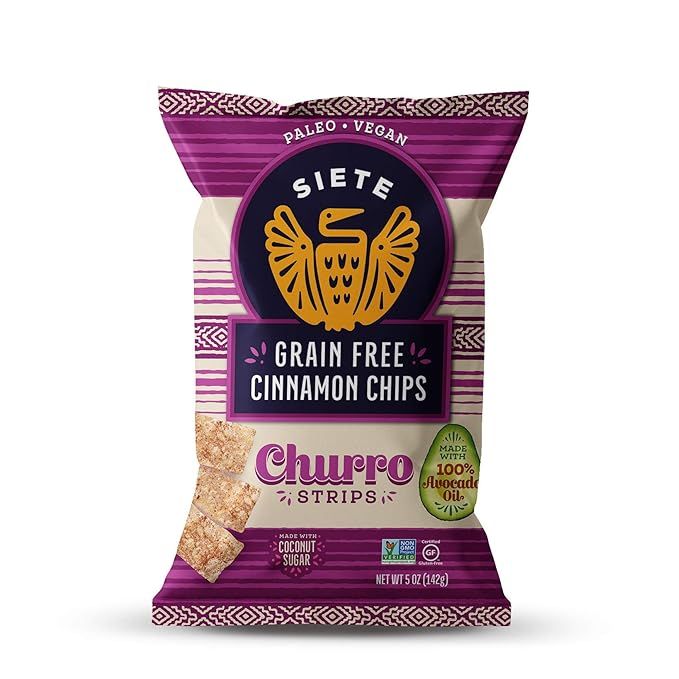 Siete Grain Free Cinnamon Churro Strips, 5 oz Bag (1 Pack) - Dairy Free, Paleo, Vegan, Non-GMO, G... | Amazon (US)