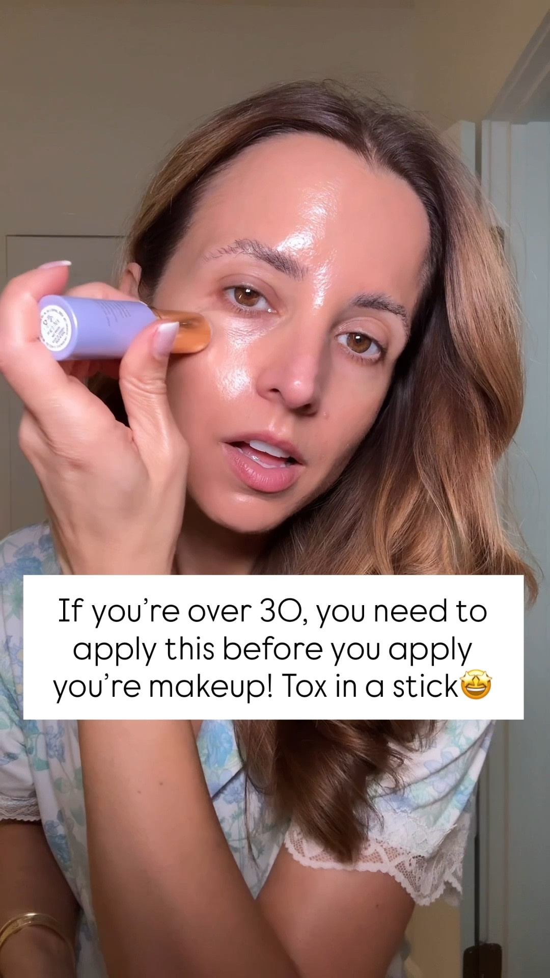 This Botox in a stick is a MUST! Softens fine lines and provides a cushion for your makeup - apply under eyes, smile lines and forehead before you apply makeup. Can be used at night too.

#LTKselfcare #LTKmorningroutine #LTKBeauty