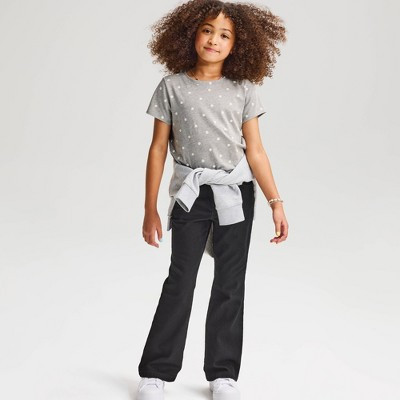 Girls' Short Sleeve 100% Cotton Polka Dots T-Shirt - Cat & Jack™ Heather Gray XL | Target