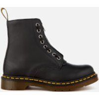 Dr. Martens Women's 1460 Pascal Front Zip Arcadia Leather 8-Eye Boots - Black | Allsole (Global)