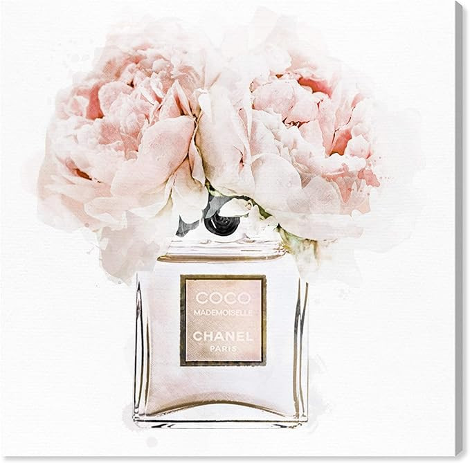 The Oliver Gal Artist Co. Fashion and Glam Wall Art Canvas Prints 'Dawn Morning Bouquet Peach' Ho... | Amazon (US)