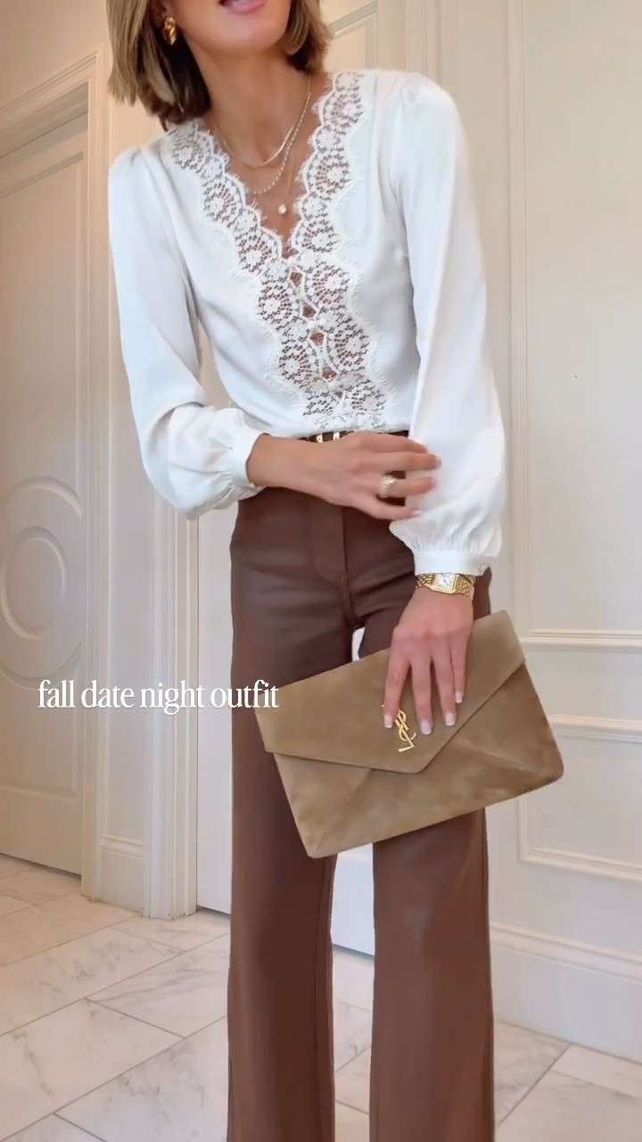 Fall date night outfit. These new coated jeans are so comfortable and flattering 25% off this weekend