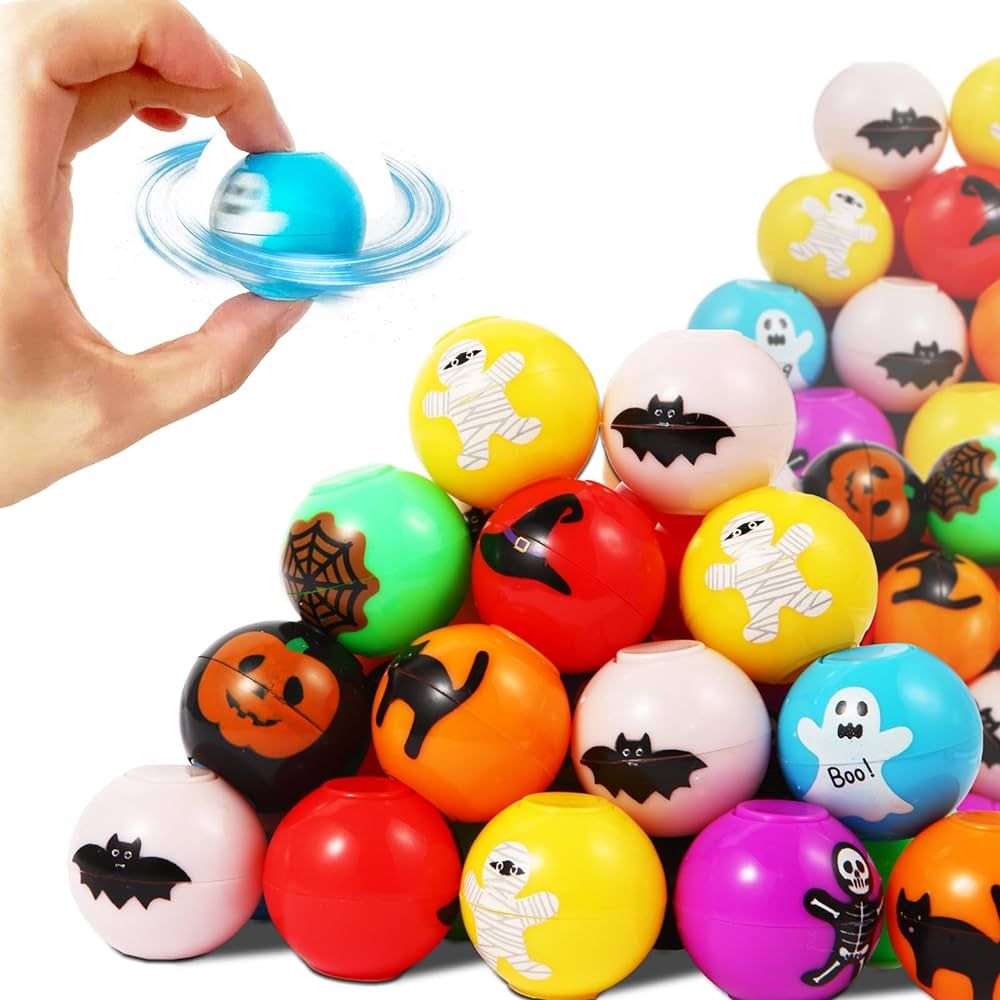 32 Pcs Halloween Party Favors Mini Fidget Spinners Ball Toys for Kids Boys Girls Halloween Trick or  | Amazon (US)