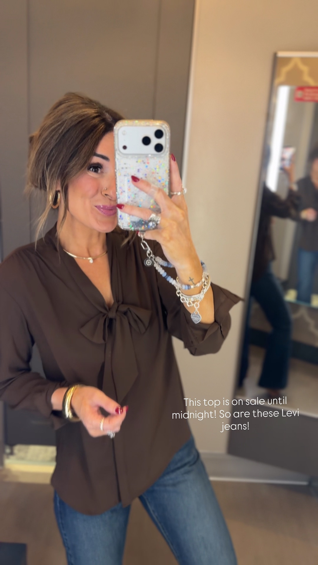 Wearing an XS in the top and 24 Regular in the jeans, I’m 5”6!

#LTKgrwm #LTKootd #LTKdayinmylife