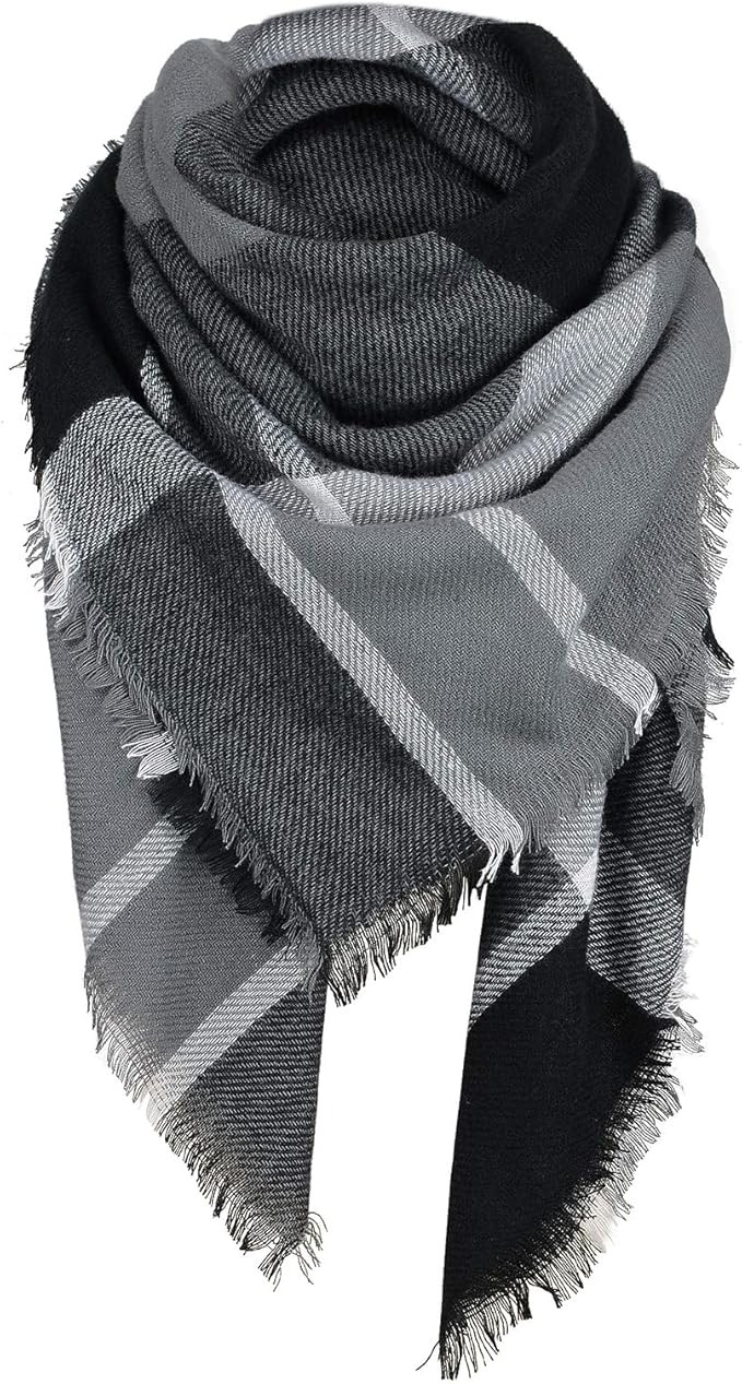 American Trends Women's Cozy Warm Winter Fall Blanket Scarf Stylish Soft Chunky Checked Giant Sca... | Amazon (US)