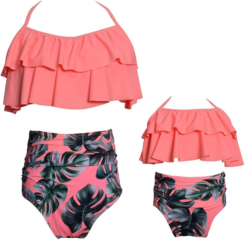 Baby Girls Bikini Swimsuit Set Family Matching Mother Girl Swimwear Baithing Suit | Amazon (US)