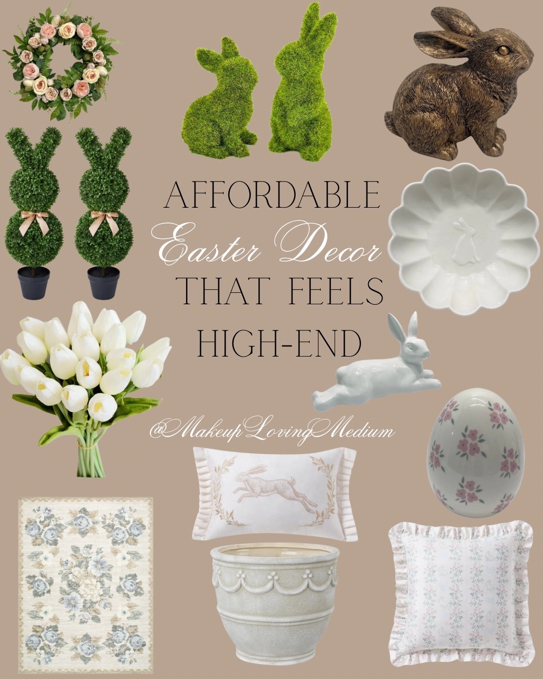 These Easter accents are flying off the shelves & it’s easy to see why. 🤍🐰

Soft neutrals, delicate florals, and classic bunny details that feel high-end without the high-end price tag. You can decorate your home beautifully this season — without the regret of overspending.

Everything is affordable, but the quality and aesthetic? Chef’s kiss.


#LTKSpringSale #LTKSeasonal #LTKHome