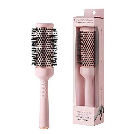 F3 Systems Magic Curling Thermal Brush(1.7 Inch), Cut Drying Time,Self-Standing Round Brush, Grea... | Amazon (US)