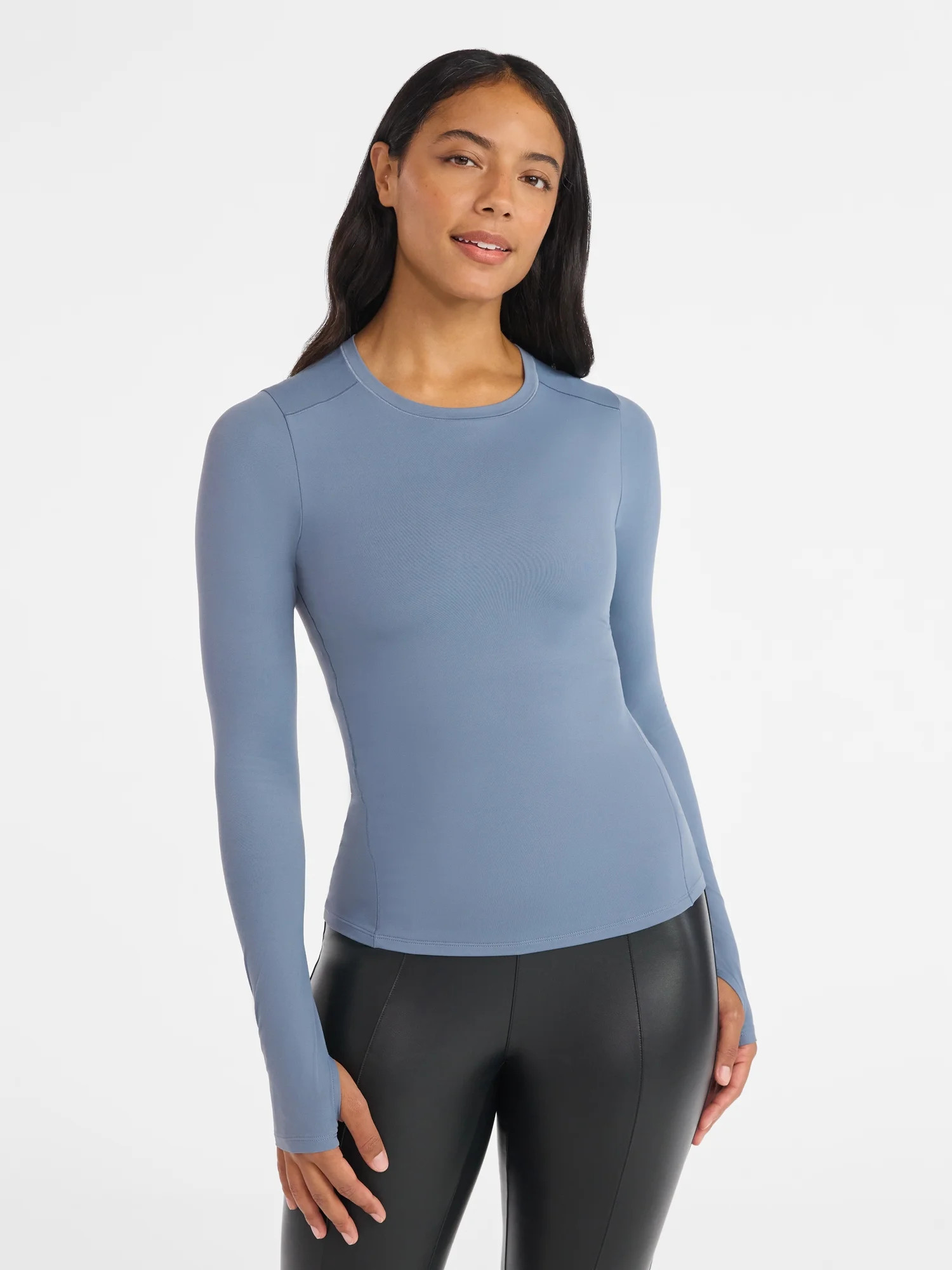 Avia Women's and Women’s Plus SoftSculpt Tee with Long Sleeves, Sizes XS-4X | Walmart (US)