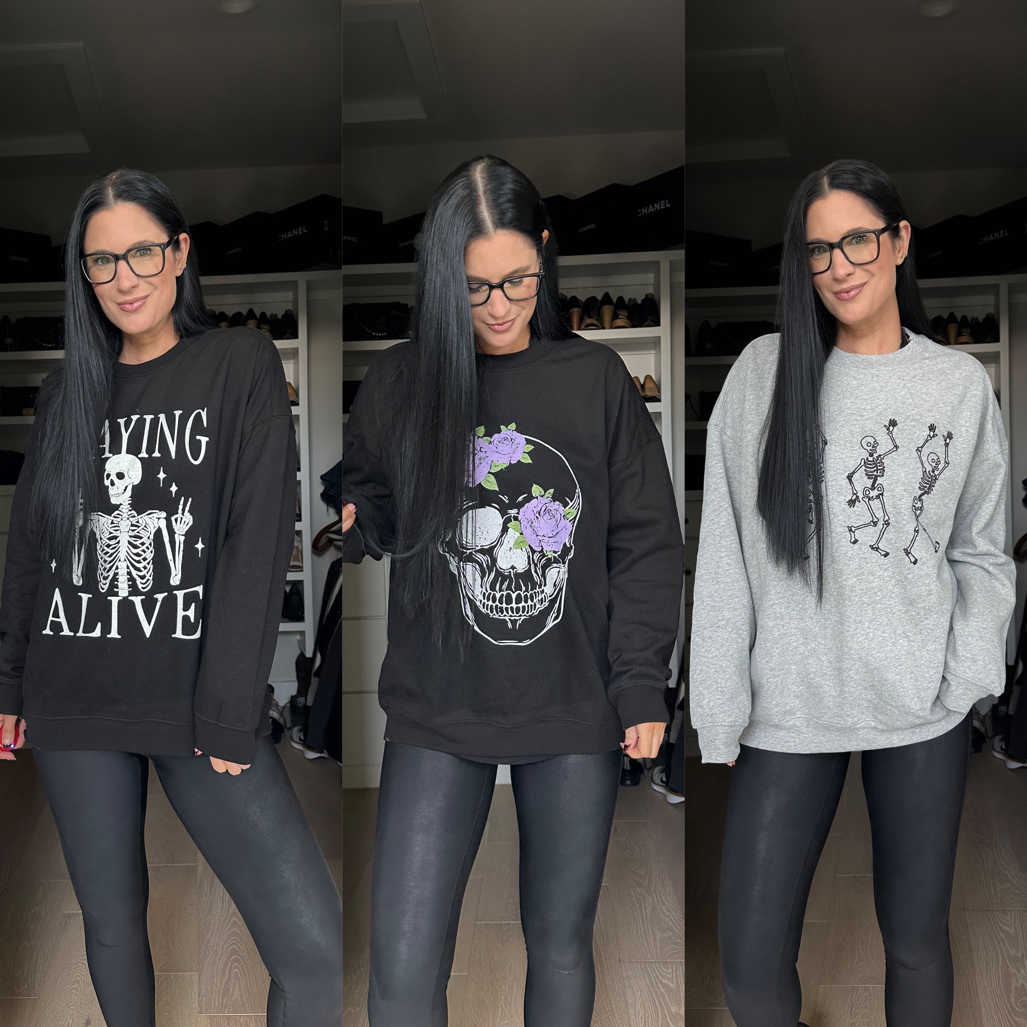 Pink Lily Halloween sweatshirts! I’m wearing a size medium in all 3 of these. 

Fall outfit, Halloween outfit, Halloween inspo, skeleton sweatshirt, skull clothes

#LTKStyleTip #LTKSeasonal #LTKFindsUnder50