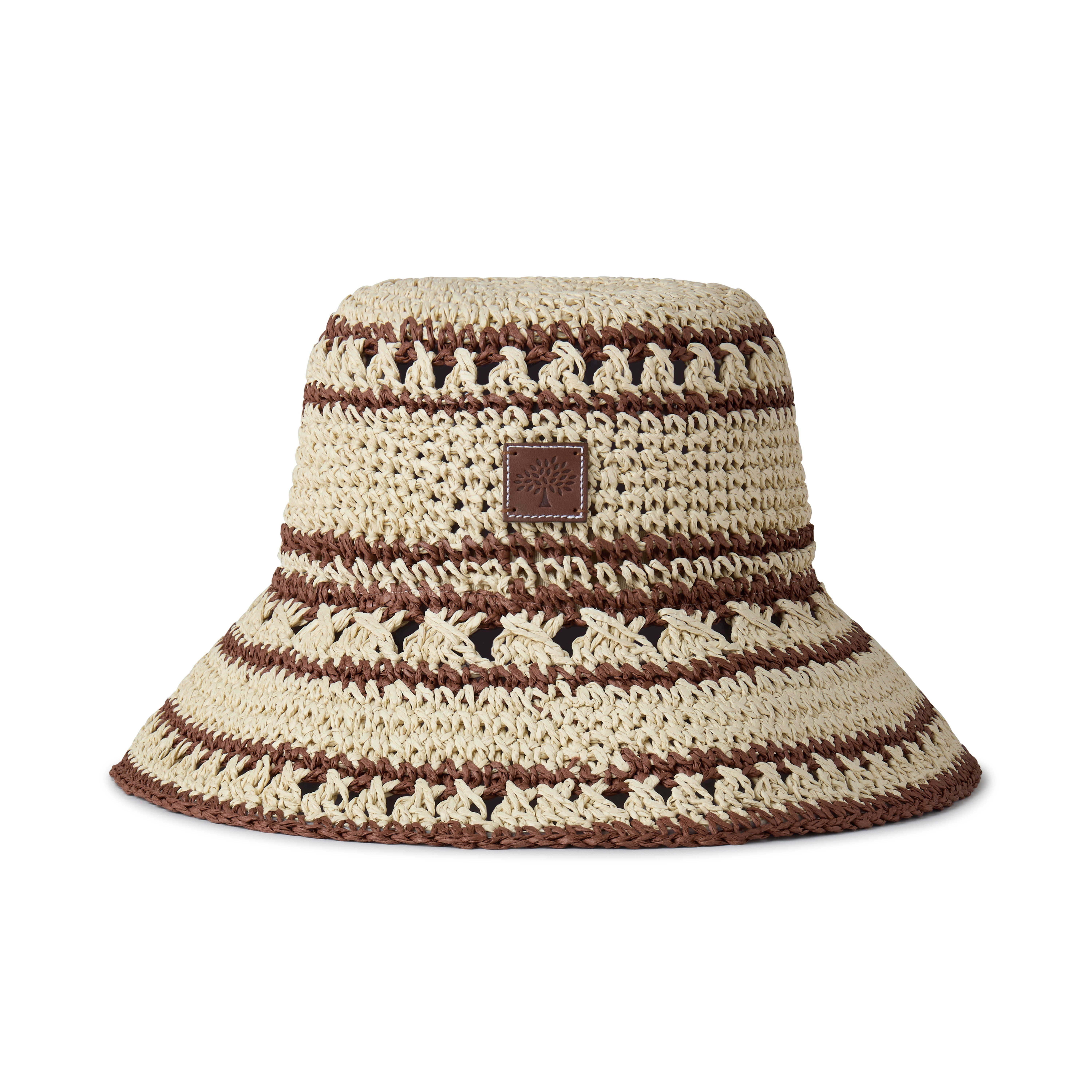 Mulberry Women's Crochet Bucket Hat Beige-Oak | MULBERRY