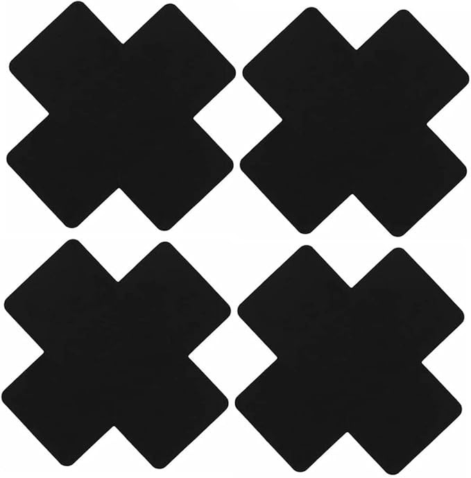 2 Pairs Black Cross Shape Nipple Covers Disposable Breast Covers Self-adhesive Sexy Nurse Pasties... | Amazon (US)