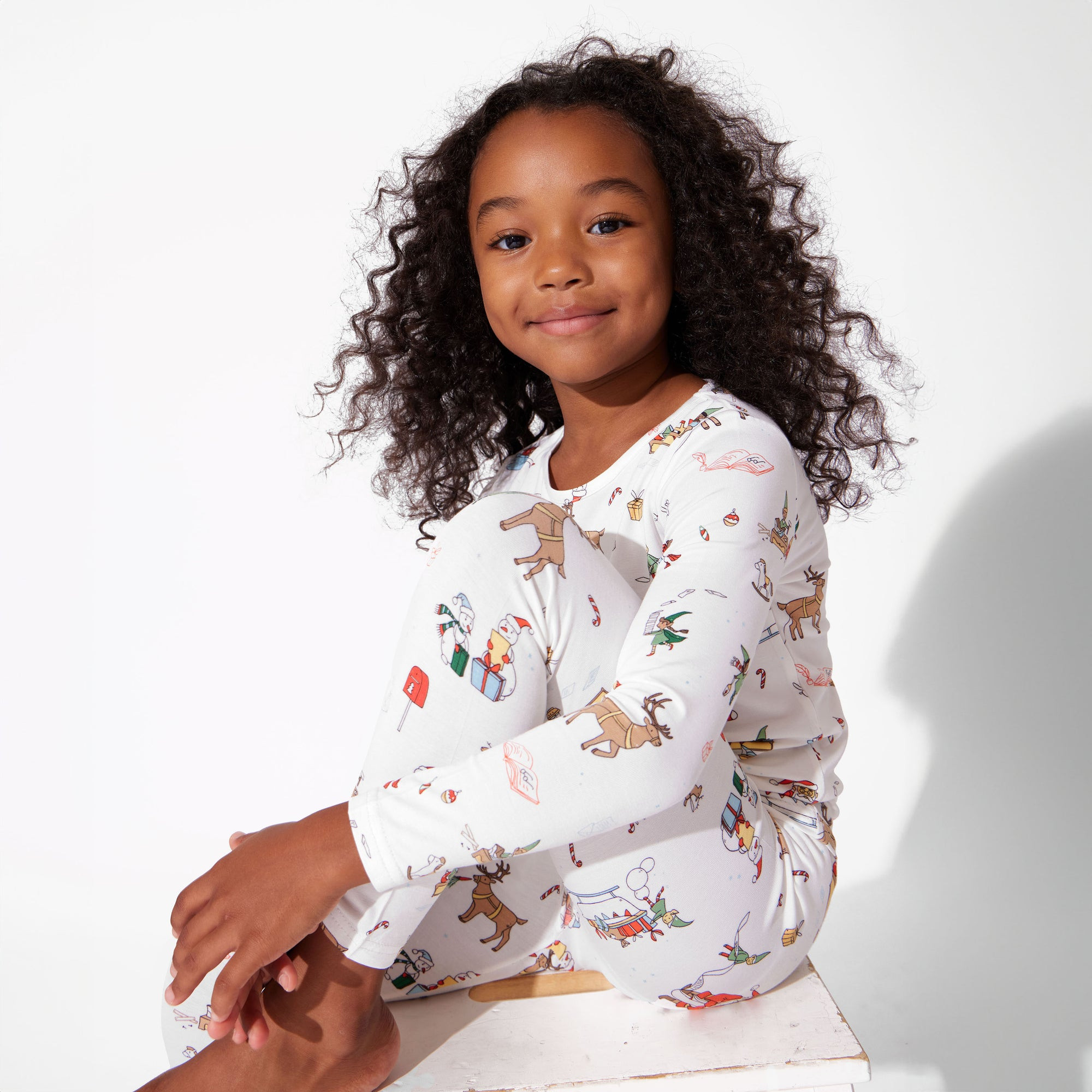 Santa's Workshop Bamboo Kids Pajamas | Bellabu Bear