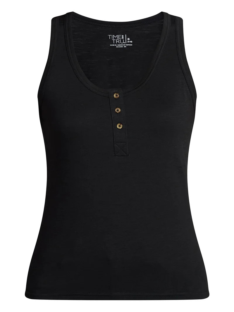 Time and Tru Women’s Slub Henley Tank Top, sizes XS-XXXL | Walmart (US)