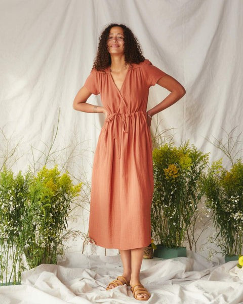 The Dawn Dress | Terracotta Gauze | Christy Dawn