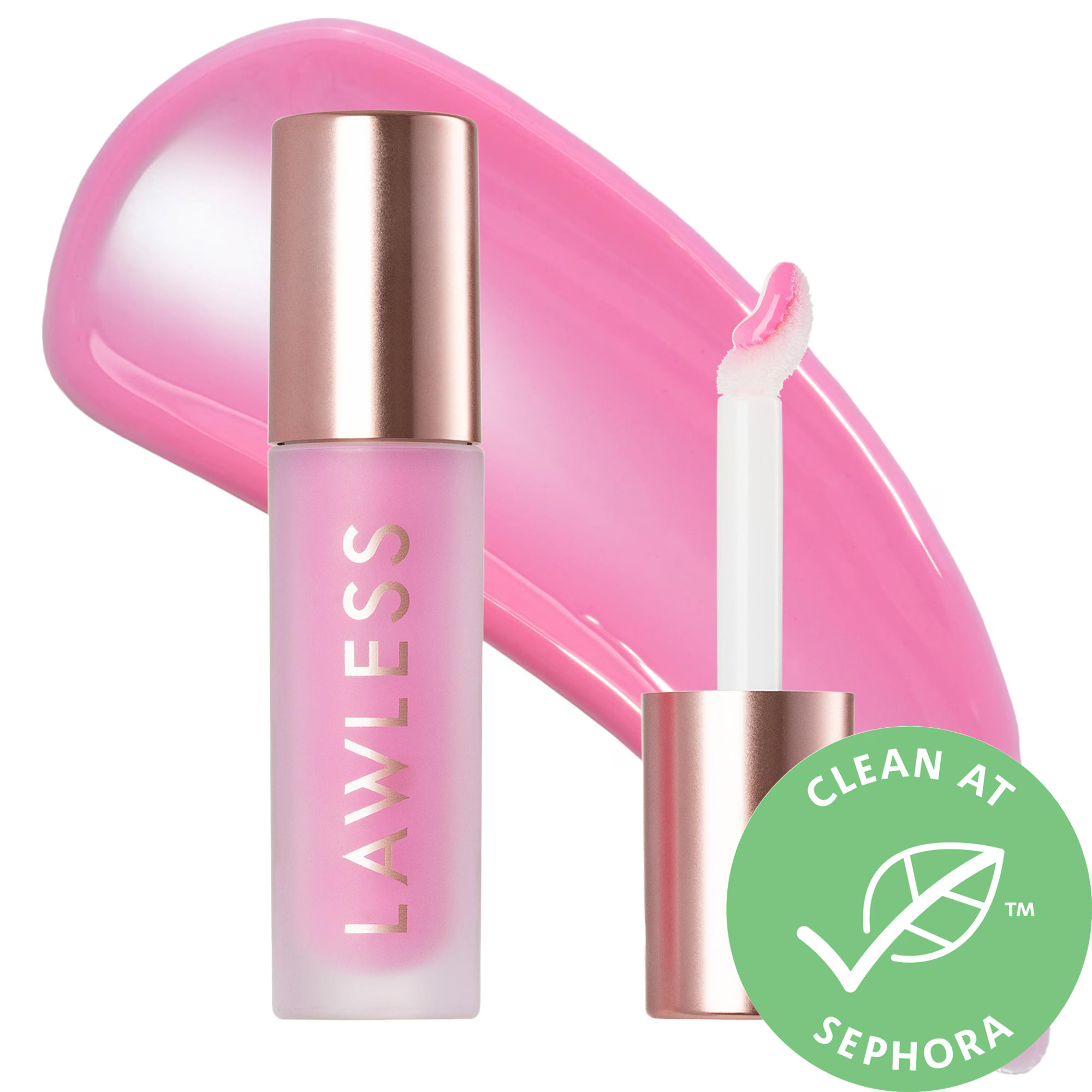 LAWLESS Forget The Filler Lip Plumper Line Smoothing Gloss Daisy Pink 0.11 oz/ 3.3 mL | Sephora (US)