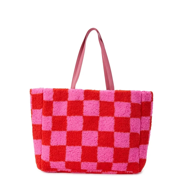 No Boundaries Checkered Cherry Tote Bag | Walmart (US)