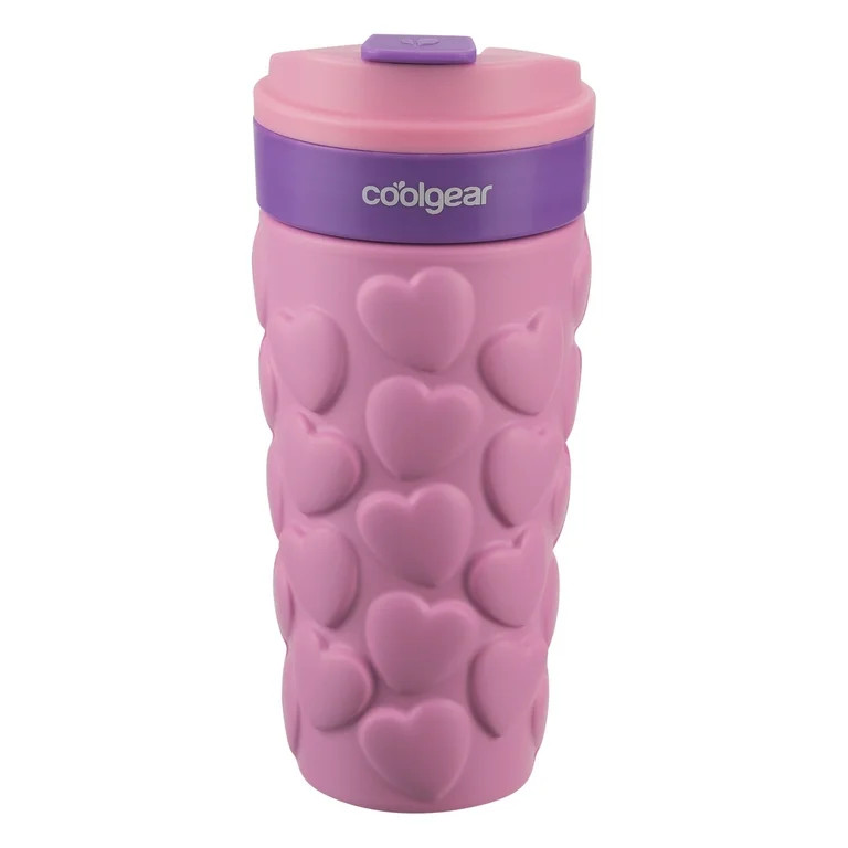 Cool Gear 20 Fluid Ounce Heart Sleeve Coffee Tumbler - Pink | Walmart (US)