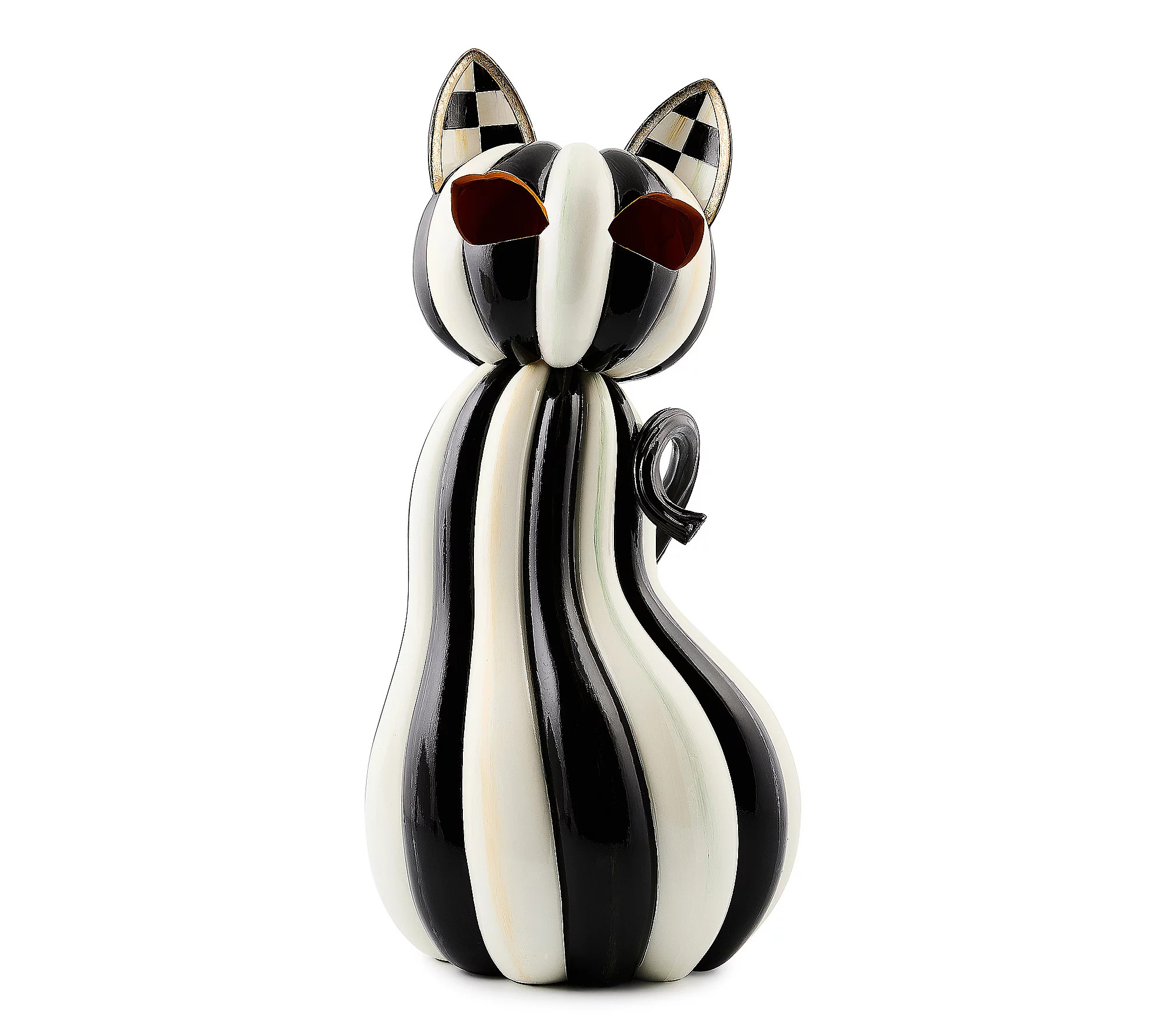MacKenzie-Childs Striped Halloween Cat | QVC