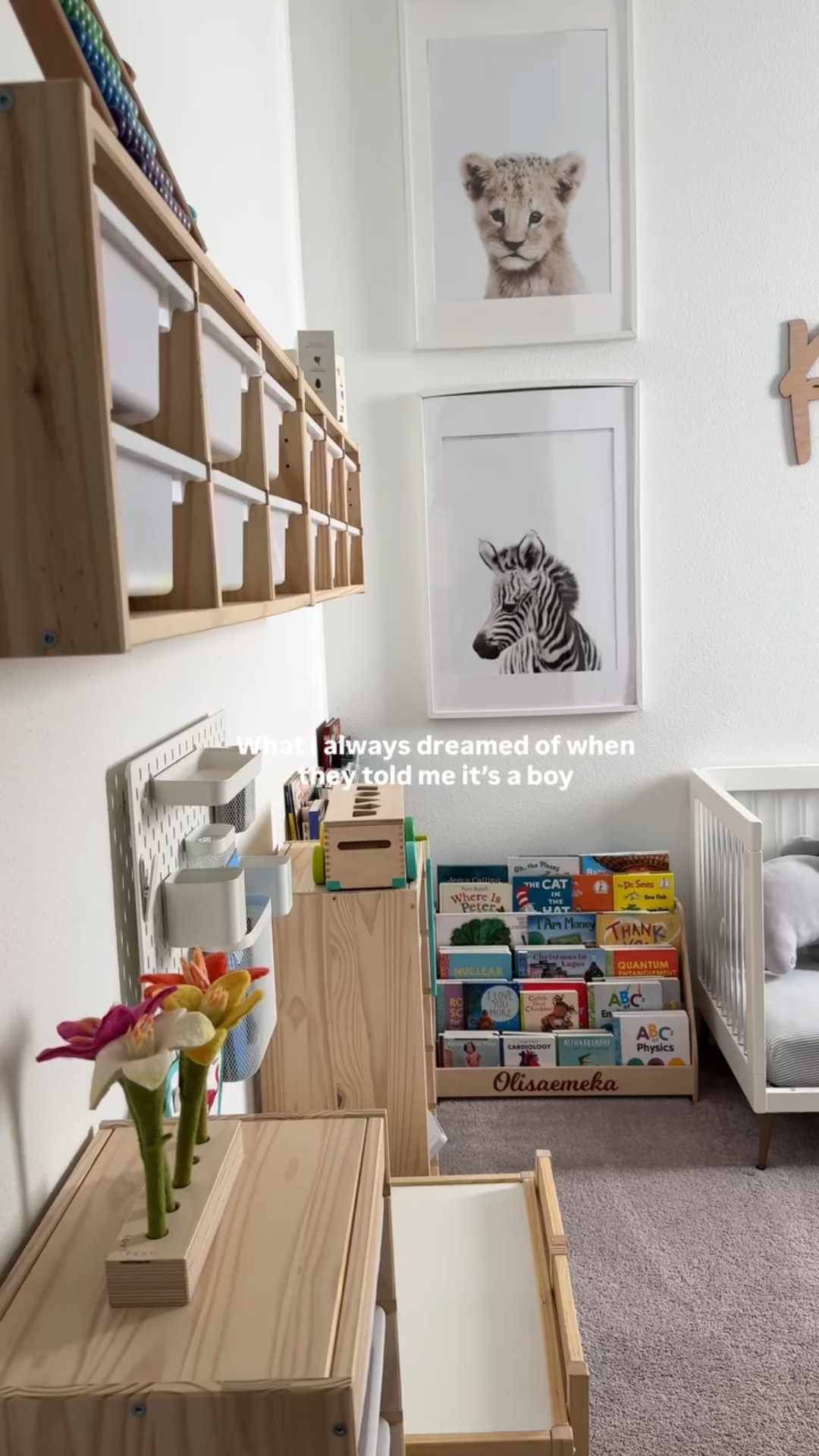 A glimpse at my favorite room 🩵💌

•
•
#nursery #nursery decor #nursery design #diynursery #neutralnursery #boynursery #kidsroom