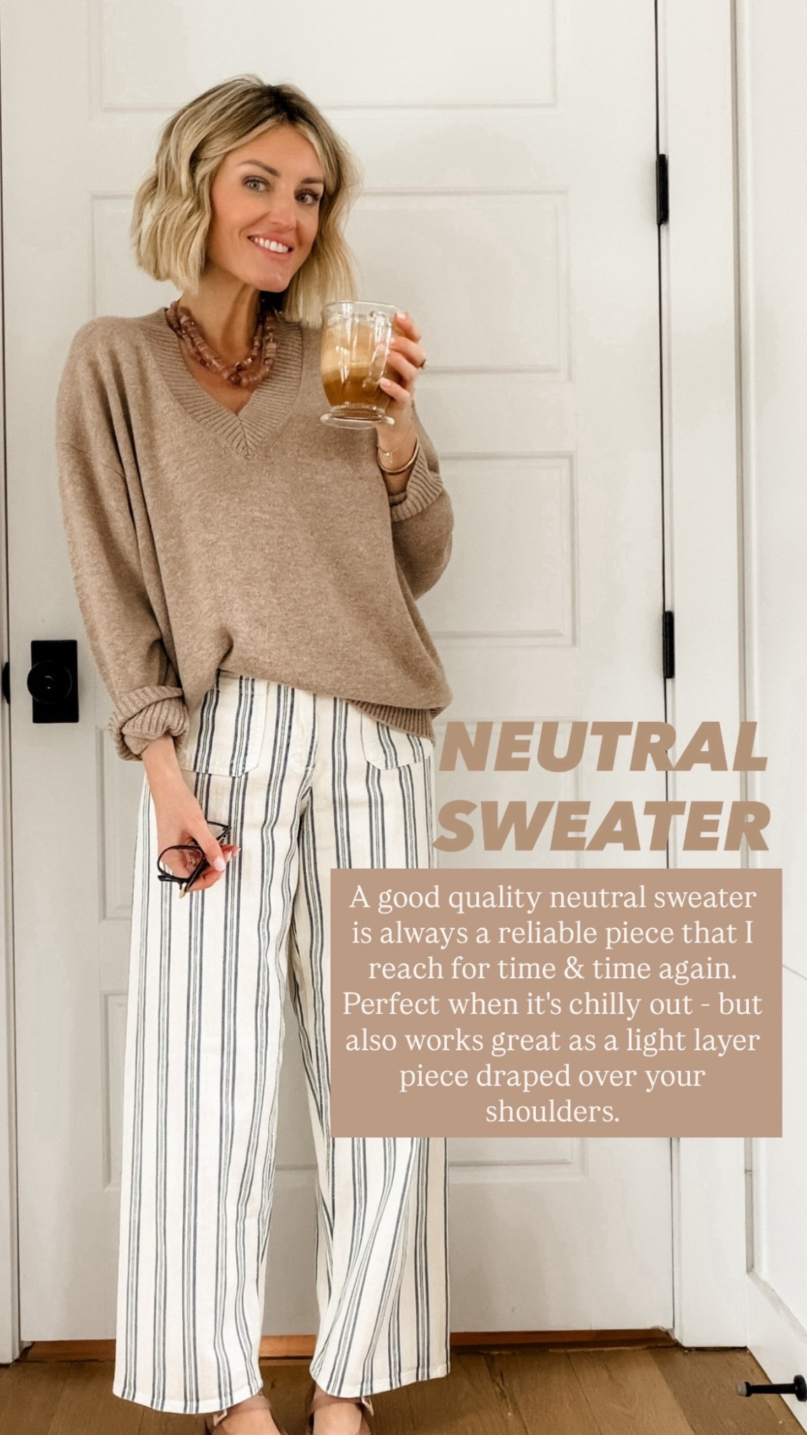 This neutral sweater is a staple piece you can style from now into spring! You could even drape it over your shoulders! I linked several other neutral sweaters that caught my eye as well! Wearing S/4!

Loverly Grey, sweater, pants, spring outfit, spring staples 

#LTKSeasonal