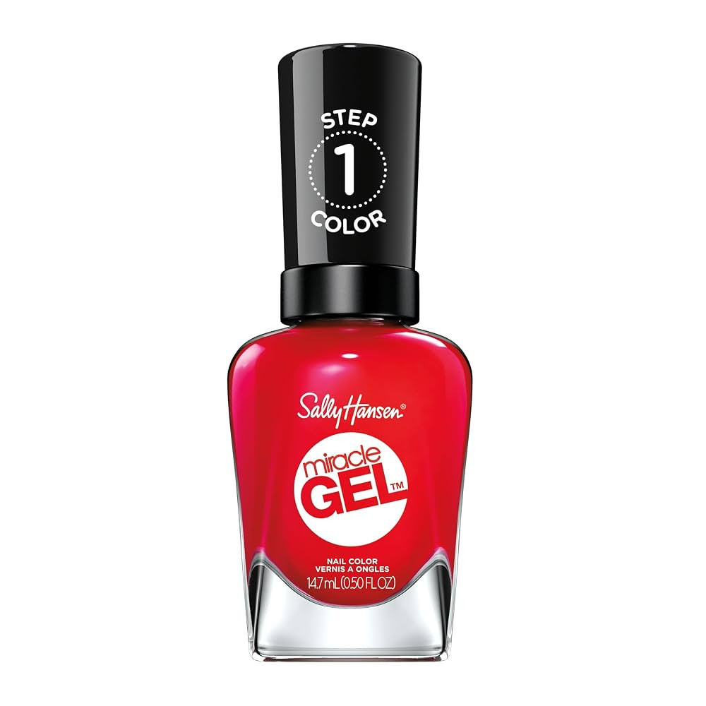 Sally Hansen Miracle Gel, Red Eye, Long Lasting, Gel-Like Formula, No UV Lamp Needed, Opaque, Shi... | Amazon (US)