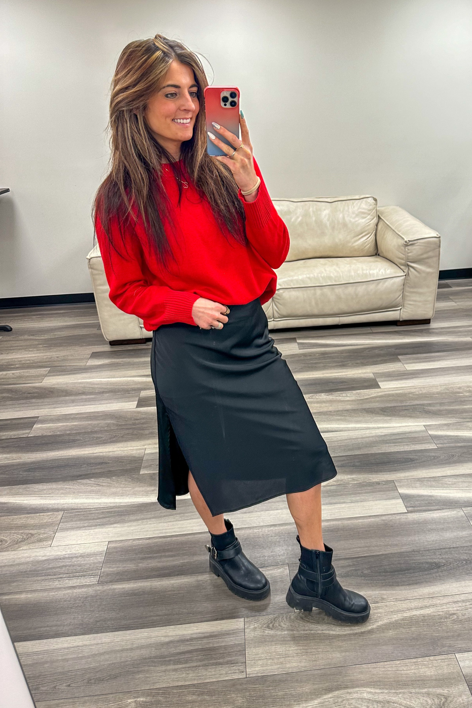 Holiday fit ❤️

#holidayfit #holidayfashion #holiday #holidayfind #christmasfit #christmas #seasonal #workfit #workoutfit #workfashion #boots #skirt #sweater #sweaterweather #jacket #winterfit #winterfashion 

#LTKWorkwear #LTKFindsUnder50 #LTKSeasonal