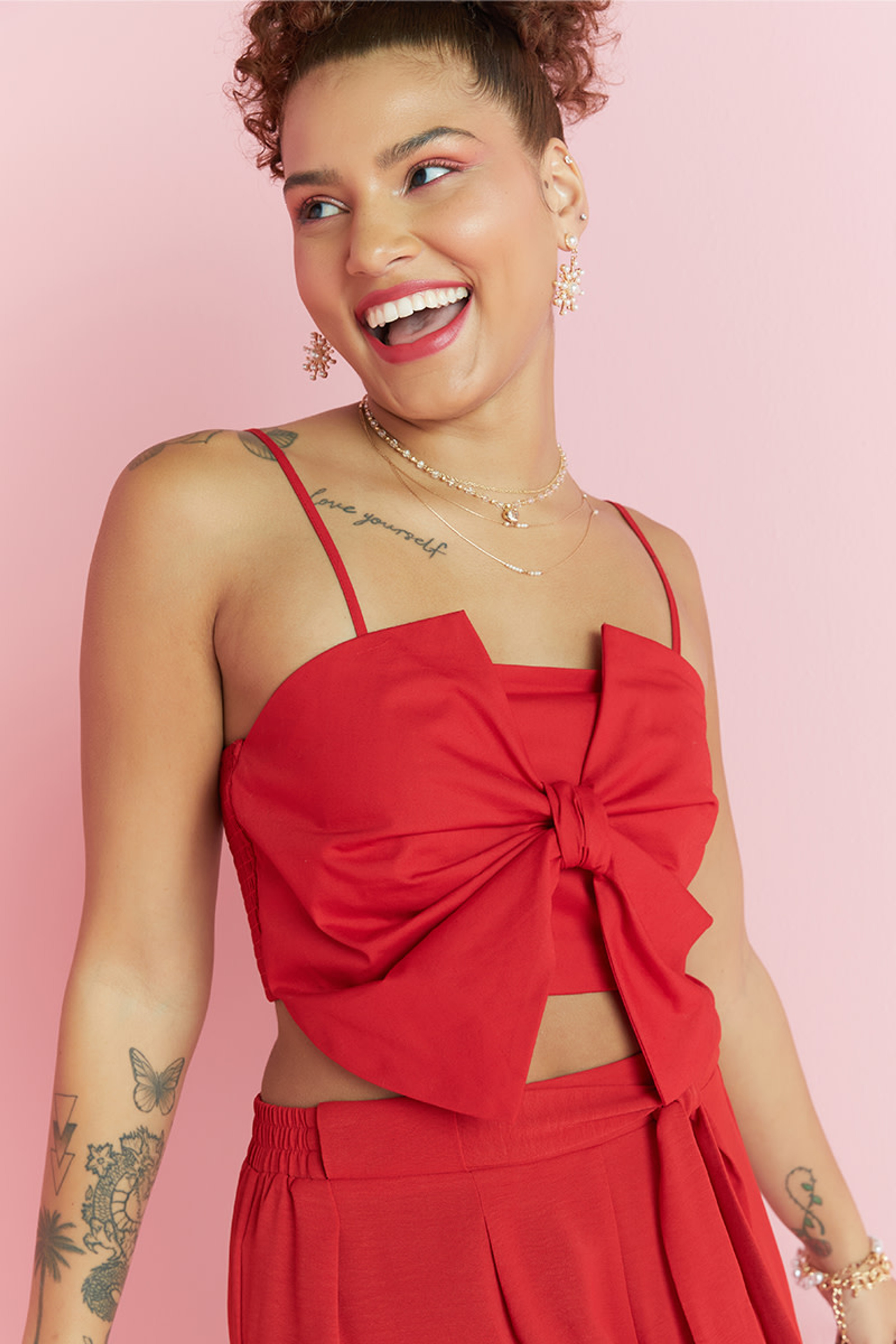 Reene Front Bow Crop Top | Francesca's