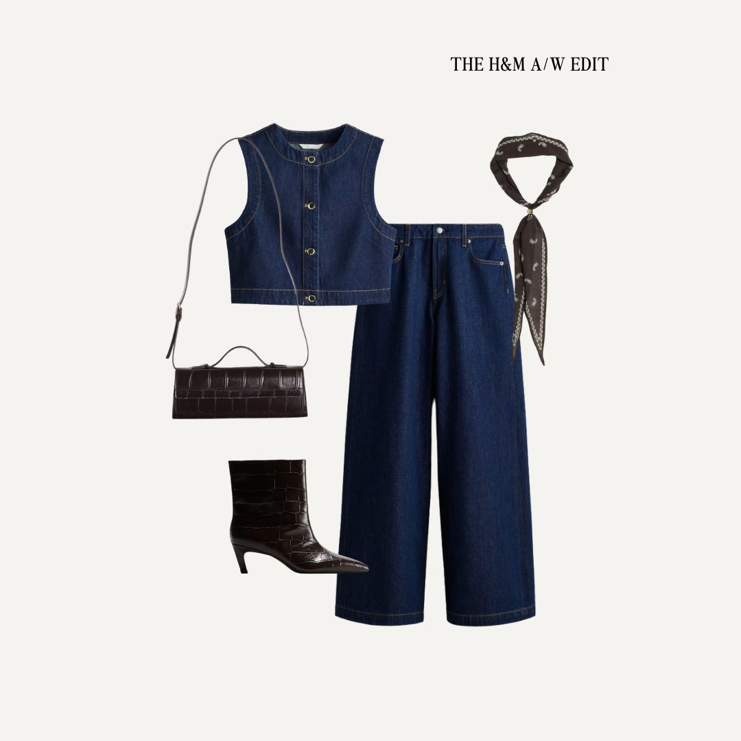 The most gorgeous denim co-ord, perfect for a day to night look! 

Dark denim, matching set, chocolate brown, shoulder bag, neck scarf, boots 

 #LTKuk #LTKautumn #LTKstyletip