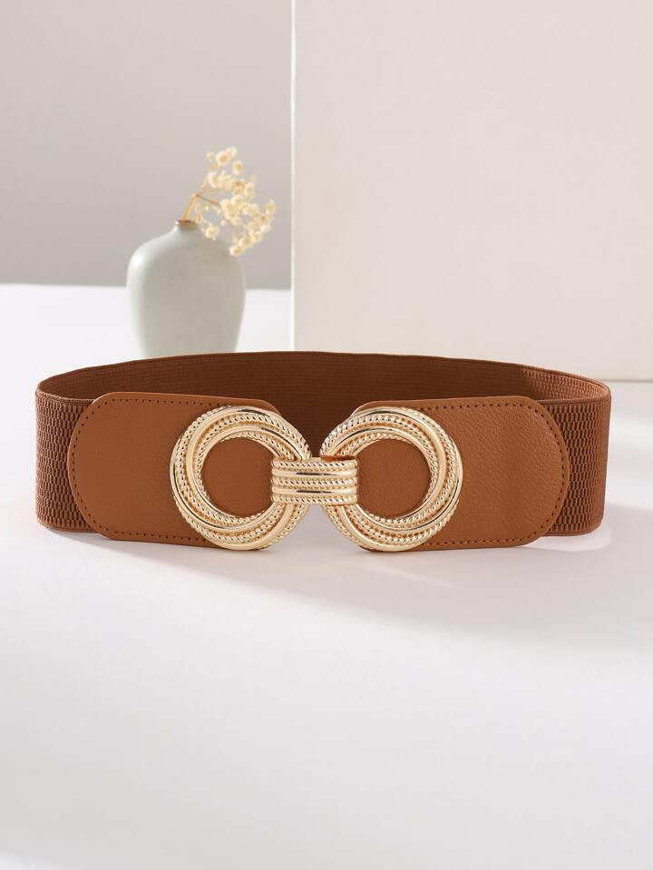 1pc Women Symmetrical Buckle Belt Fashionable Elastic Belt For Dress Decoration | SHEIN