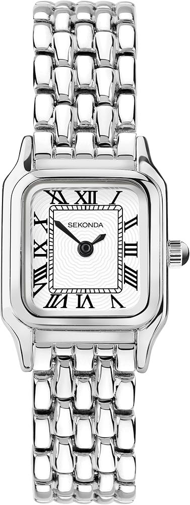 Sekonda Monica Ladies 20mm Quartz Watch in White with Analogue Display, and Silver Alloy Strap 40... | Amazon (US)