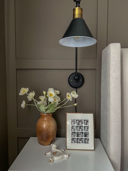 Nightstand decor, nightstand lighting, wall sconces, spring blooms, home decor,  interiors 

#LTKSeasonal #LTKhome