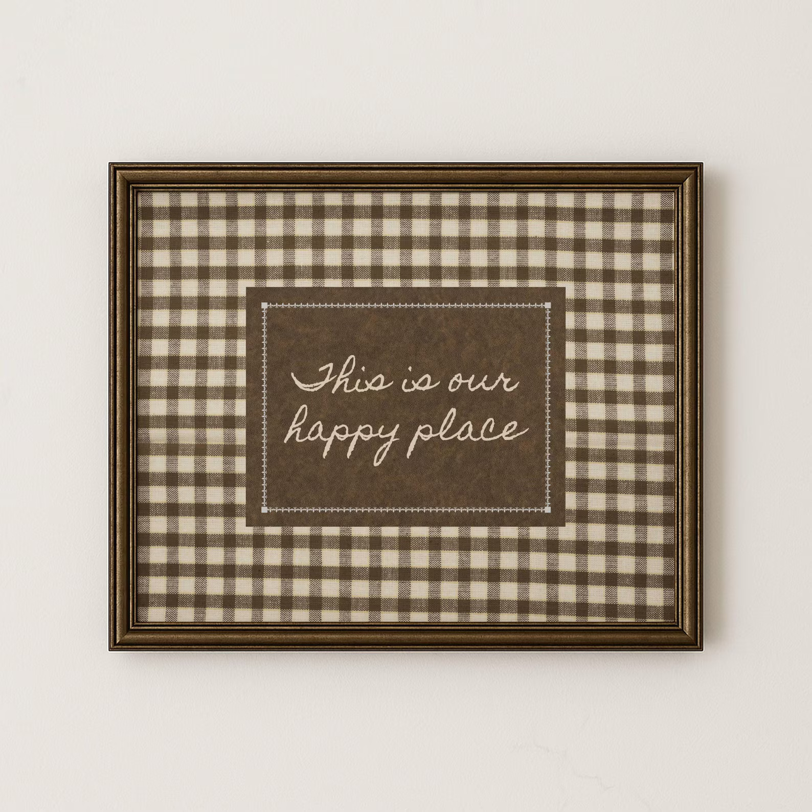 Rustic Gingham Home Quote Wall Art Warm Welcome Sign Digital Download Cozy Farmhouse Entryway Dec... | Etsy (US)