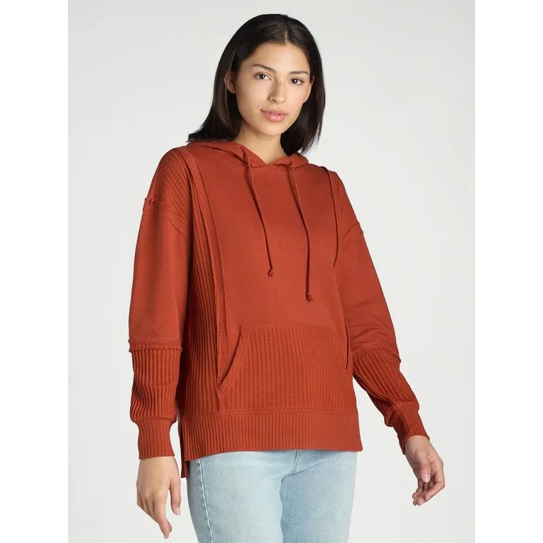 Time And Tru Women's Waffle Hoodie, Sizes XS-XXXL | Walmart (US)