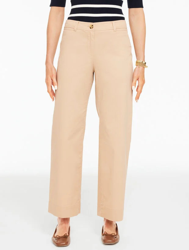 Wide Ankle Heritage Twill Pants | Talbots