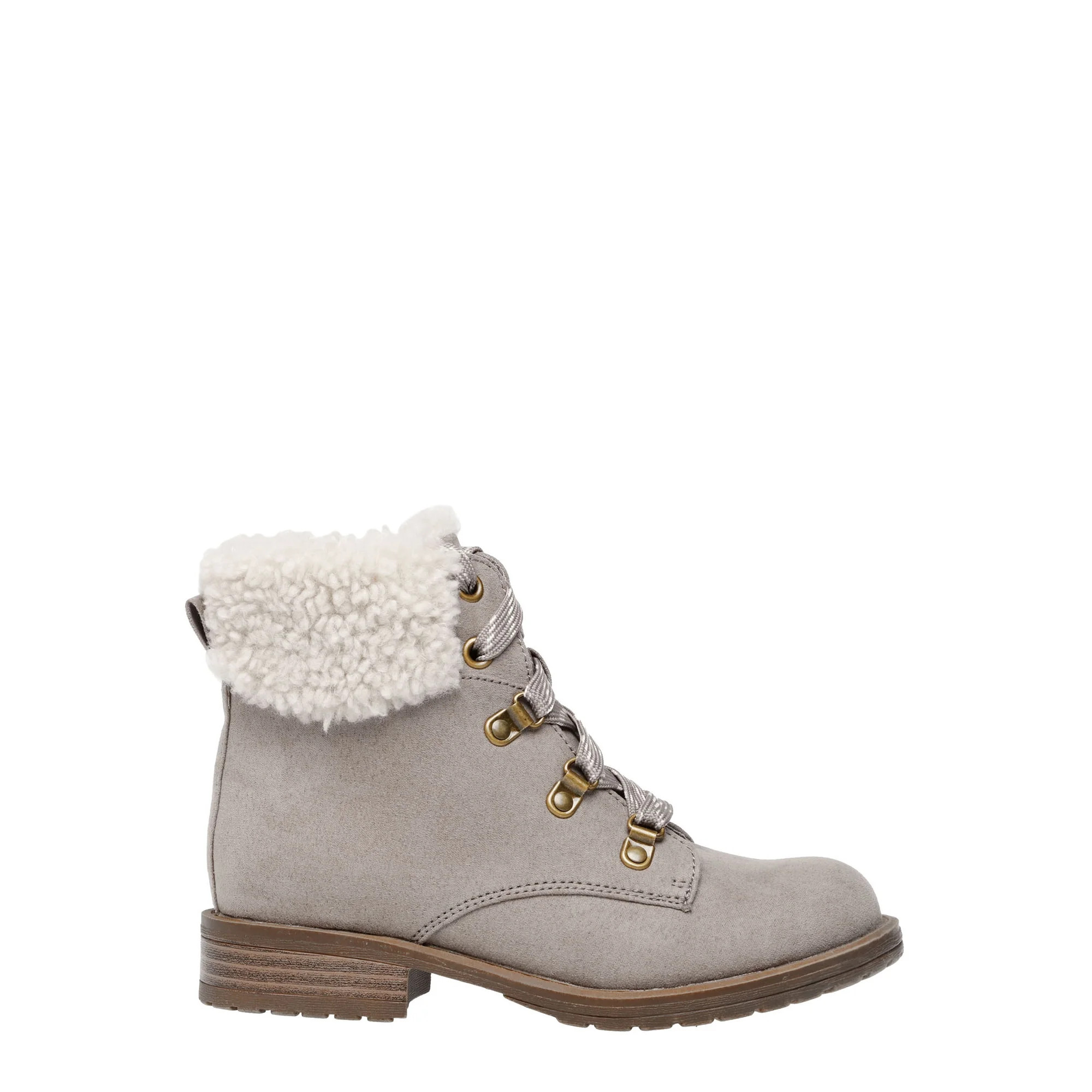 Wonder Nation Faux Fur Hiker Lace-up Boot (Little Girls & Big Girls) | Walmart (US)
