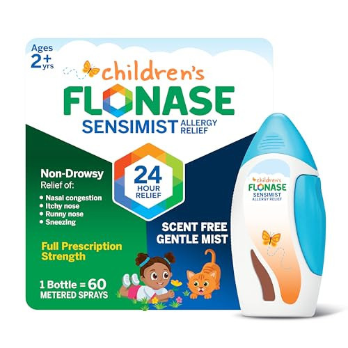 Flonase Children's Sensimist Allergy Relief Spray, 24 Hour Non-Drowsy Children's Allergy Medicine, Scent-Free, Alcohol-Free Fine Mist - 60 Sprays | Amazon (US)
