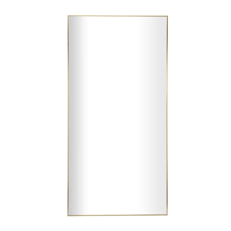 CosmoLiving by Cosmopolitan 40" x 79" Gold Wall Mirror with Thin Frame | Walmart (US)