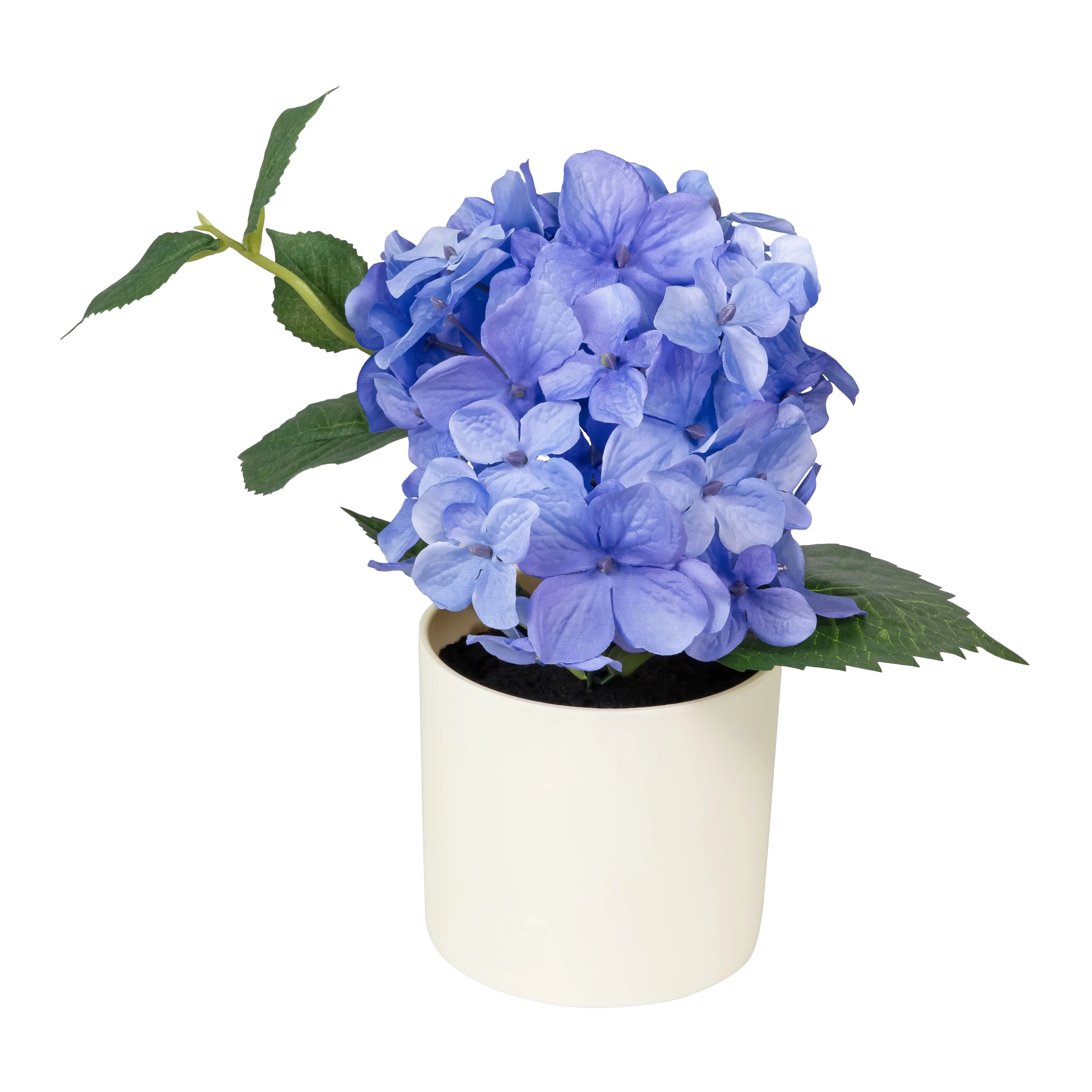 Mainstays 8" Artificial Blue Hydrangea in Cream Pot, for Indoor Use | Walmart (US)