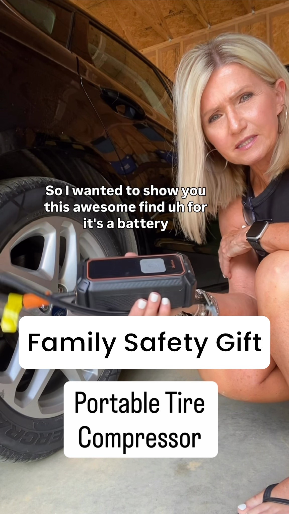 Watch the full video on my IG @farmhouse40_ 
Ever had that ding on your dashboard telling you your tire pressure is low… at the worst possible time?
Yep. Been there. 😅

That’s why every driver in the family needs one of these compact portable tire compressors. It’s the “be prepared” gadget you don’t realize you’re missing until you have it — and suddenly you’re a roadside superhero. 🚗✨

It’s small, smart, crazy convenient, and today it’s on SALE.
Safety + savings? Go ahead and call that a sign.

Grab yours now!

#SafetyFirst #CarEssentials #HolidayDeals #GiftIdeas #RoadTripReady #AmazonFinds #PracticalGifts #StockingStuffers #SaleAlert #DailyDeals #DriverSafety #

#LTKTravel #LTKGiftGuide #LTKFindsUnder100