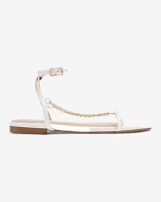 Chain Strap Flat Sandals | Express