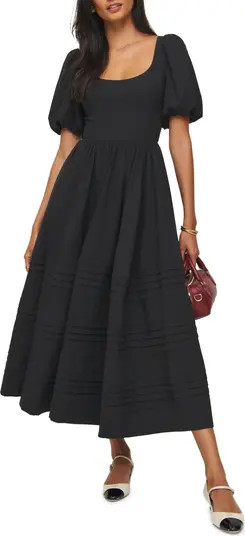Reformation Everlyn Puff Sleeve Stretch Organic Cotton Maxi Dress | Nordstrom | Nordstrom