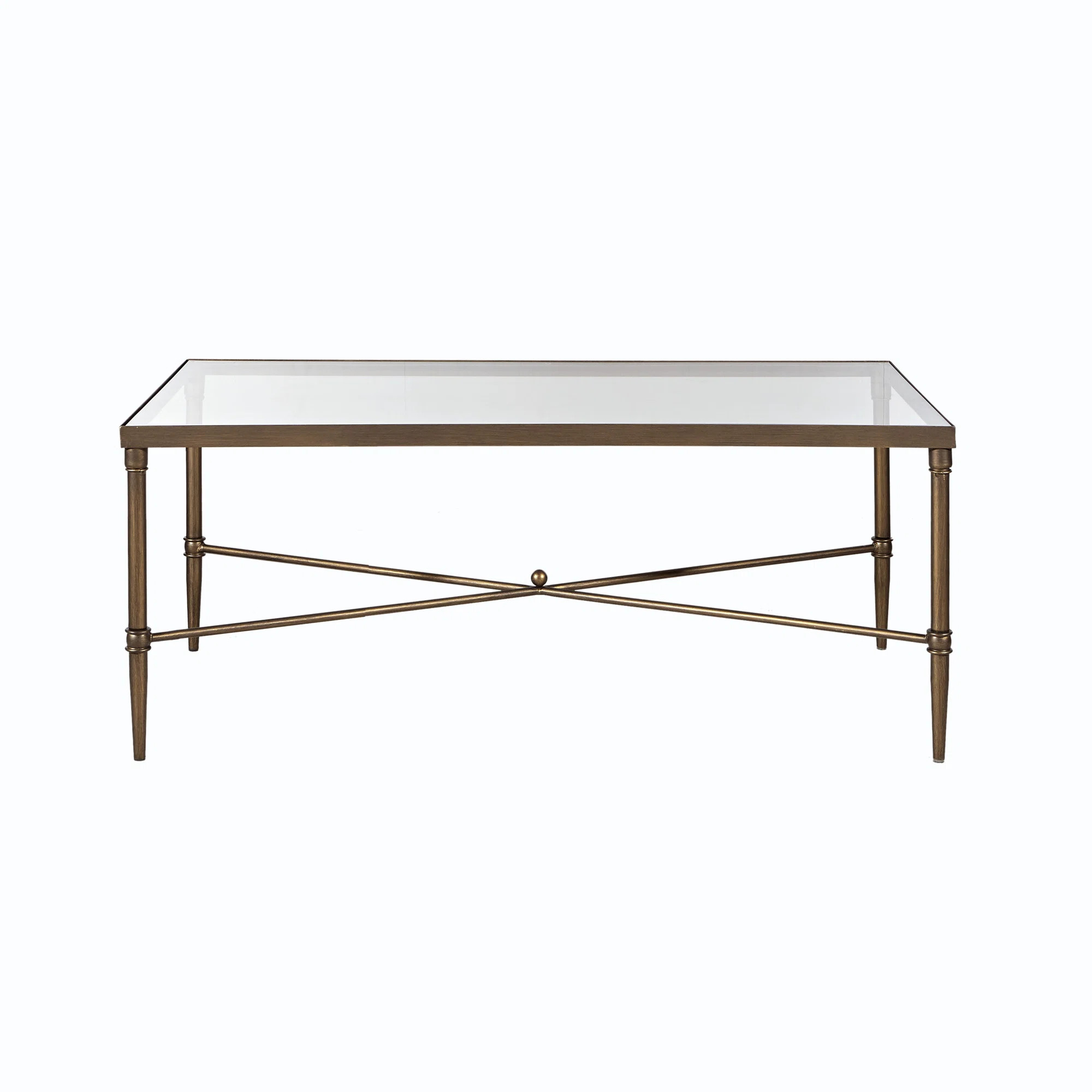 Porter 44" Glass Top Rectangular Coffee Table | Wayfair North America